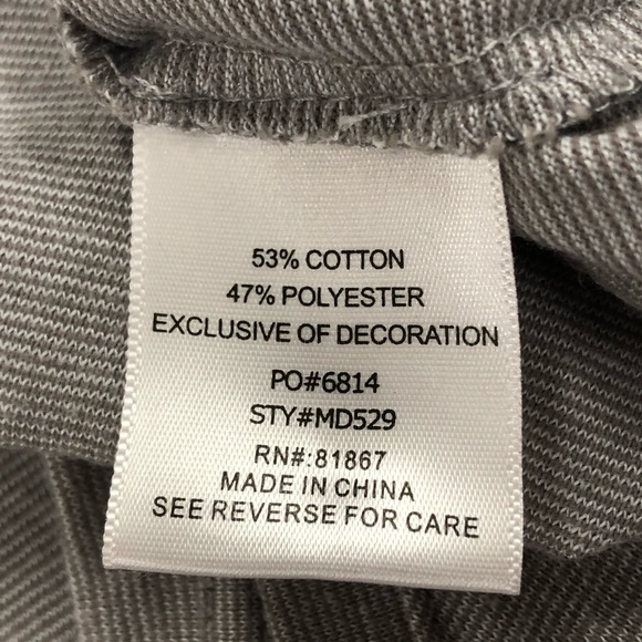 Olivia Sky gray top with embroidered roses - Picture 7 of 8